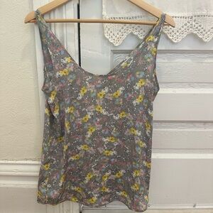 Free People Intimately Sheer Floral Cami Y2K Boho Lace Tank Layering Top S